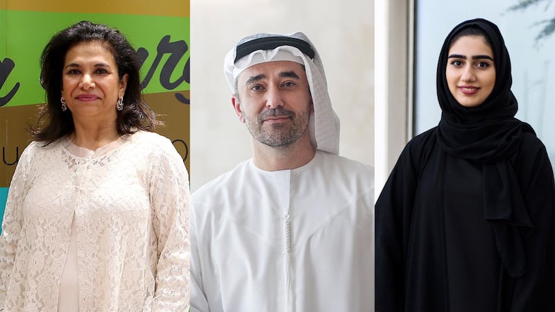 Maha Gargash, Omar Ghobash and Shamma Al Bastaki. Pawan Singh / The National, Mona Al Marzooqi / The National, Christopher Pike / The National

Job ID: 
Reporter: 65983
Section: News
Keywords: 