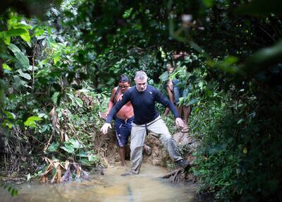 British journalist Dom Phillips, centre, disappeared in a remote part of Brazil's Amazon region. AP/file