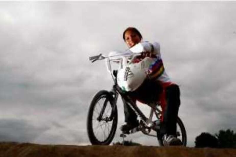 Shanaze Reade during the Press Day at Platt Field Park BMX Track, Manchester.