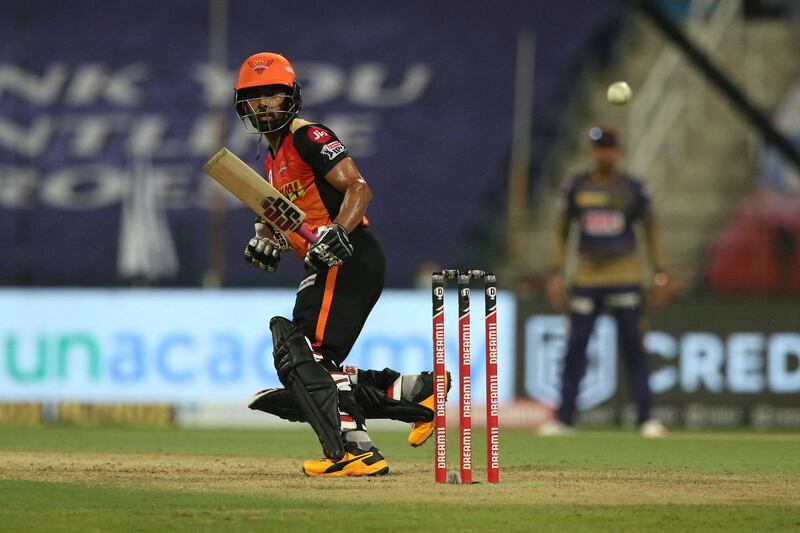 Wriddhiman Saha of Sunrisers Hyderabad  plays a shot during match 8 of season 13 of Indian Premier League (IPL) between the Kolkata Knight Riders and the Sunrisers Hyderabad held at the Sheikh Zayed Stadium, Abu Dhabi  in the United Arab Emirates on the 26th September 2020.  Photo by: Pankaj Nangia  / Sportzpics for BCCI