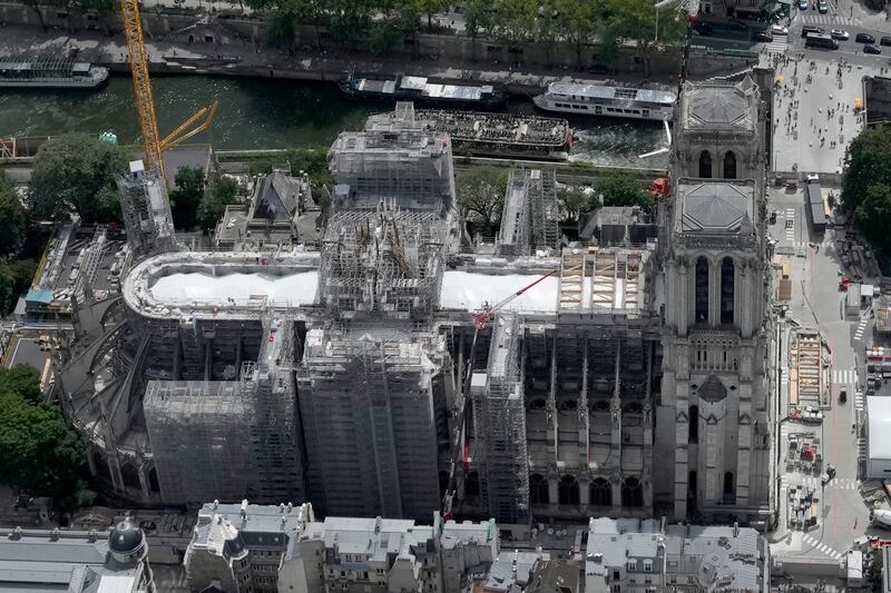 Notre Dame cathedral was damaged in a fire in 2019. AP
