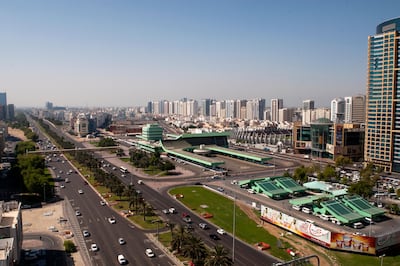Abu Dhabi, United Arab Emirates, June 17, 2014:     General view of the Main Bus Terminal in Abu Dhabi on June 17, 2014. Christopher Pike / The National

Reporter:  N/A
Section: News
Keywords: traffic, cars, crosswalk, blocked, zebra crossing


