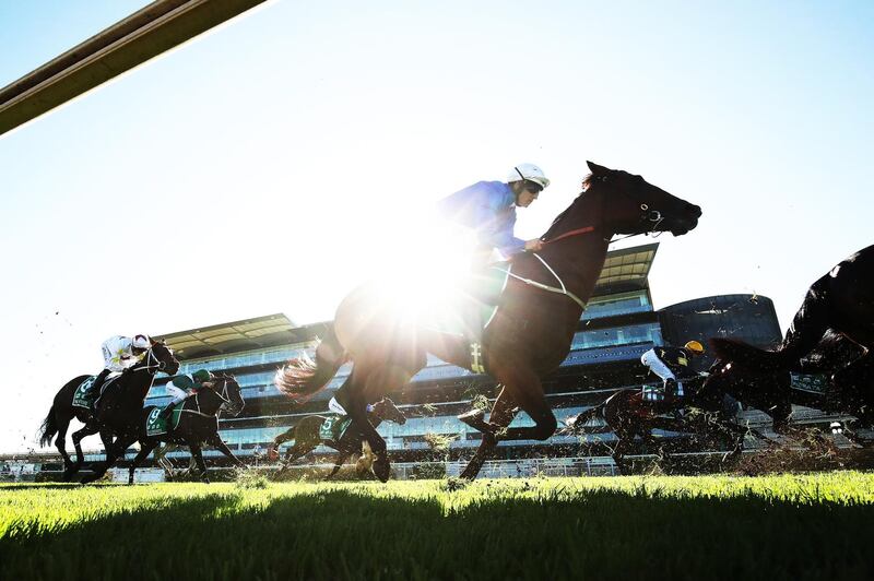 SYDNEY, AUSTRALIA - APRIL 04: Hugh Bowman riding Bivouac passes the post in Race 8 The TAB TJ Smith Stakes during The Championship Day 1 Sydney Racing at Royal Randwick Racecourse on April 04, 2020 in Sydney, Australia. (Photo by Matt King/Getty Images)