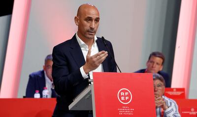 Luis Rubiales, president of the Spanish Football Federation, has said he will not step down over accusations that he inappropriately kissed a player. Reuters 