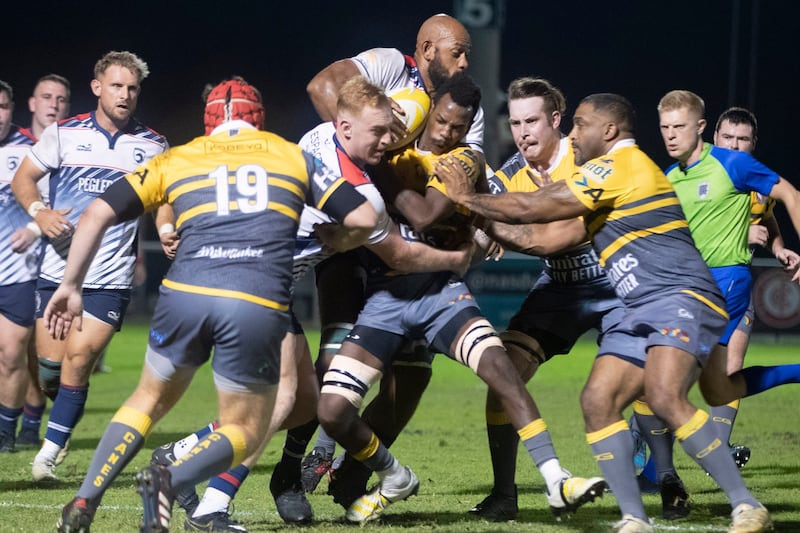 Jebel Ali Dragons thrashed Dubai Hurricanes  40-15 in November in the teams' most recent game.  Ruel Pableo for The National