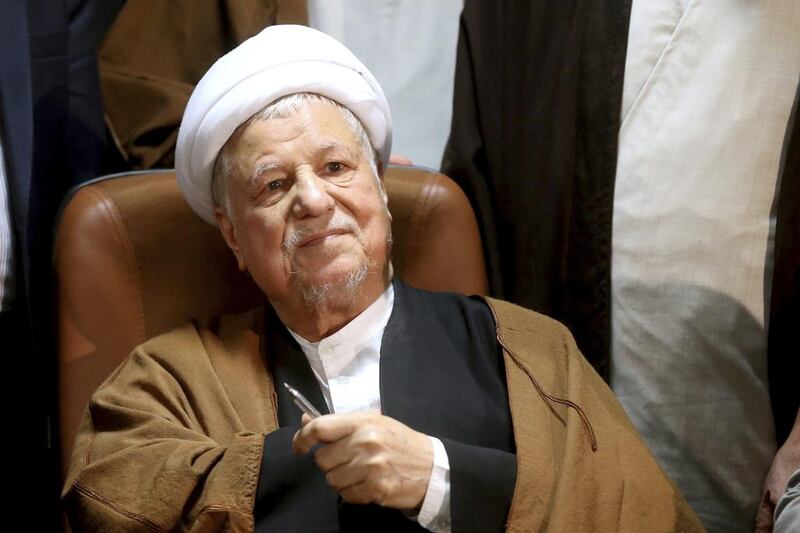 Former Iranian president Akbar Hashemi Rafsanjani. Ebrahim Noroozi / AP