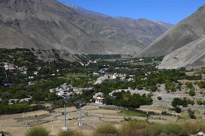 This photograph shows a general view of Bazarak valley in Panjshir Province on September 15, 2021. AFP