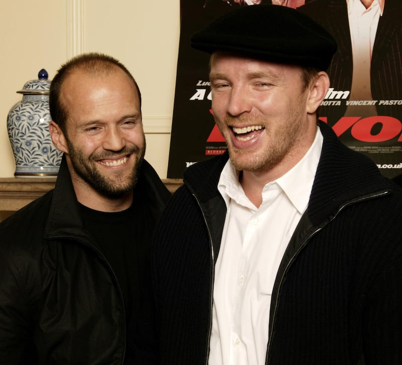LONDON - SEPTEMBER 20:  (UK TABLOID NEWSPAPERS OUT) Actor Jason Statham (L) and director Guy Ritchie attend the press conference for "Revolver" ahead of this evening's UK Premiere, at the Dorchester Hotel on September 20, 2005 in London, England.  (Photo by Gareth Davies/Getty Images)