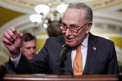 Senate majority leader Chuck Schumer said House Speaker Kevin McCarthy had yet to submit an agenda on the debt ceiling. Getty /AFP