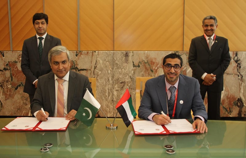 A new agreement to safeguard workers' rights was made by Nasser Al Hamli, UAE Minister of Human Resources and Emiratisation and Tahir Hussain Andrabi, acting permanent representative of Pakistan to the United Nation.