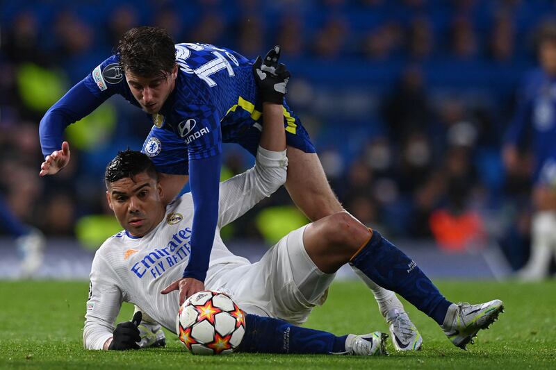 Casemiro - 8: Had home fans demanding penalty after challenge on Havertz but was waved away from referee. Some crunching tackles and helped Real win midfield battle. AFP