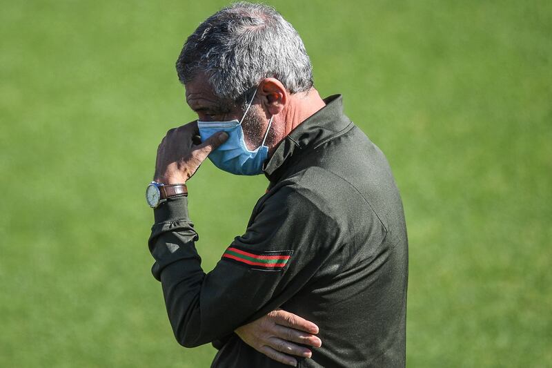 Portugal's coach Fernando Santos during training session. AFP