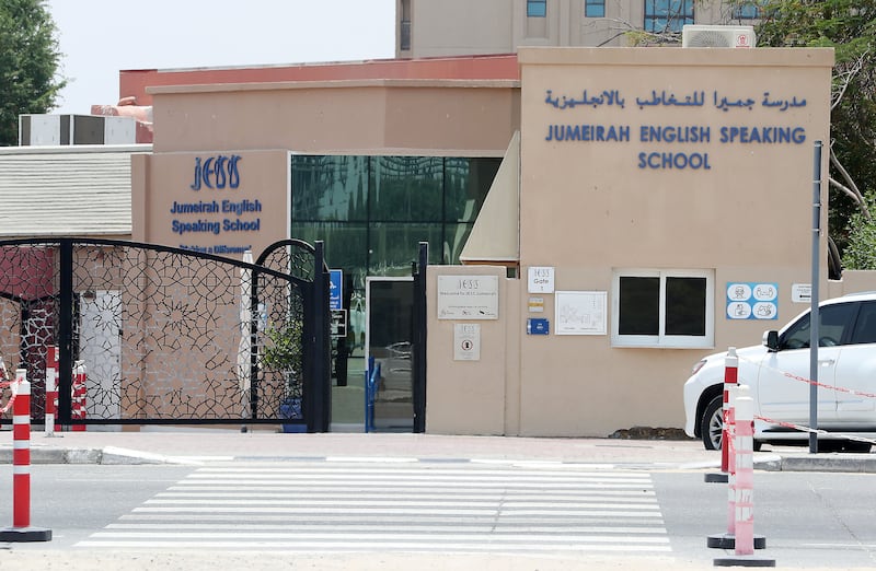 Jumeirah English Speaking School follows the UK curriculum and is one of the oldest schools in the emirate. The school has two branches — one in Al Safa 1 and the other in Arabian Ranches. Pawan Singh / The National