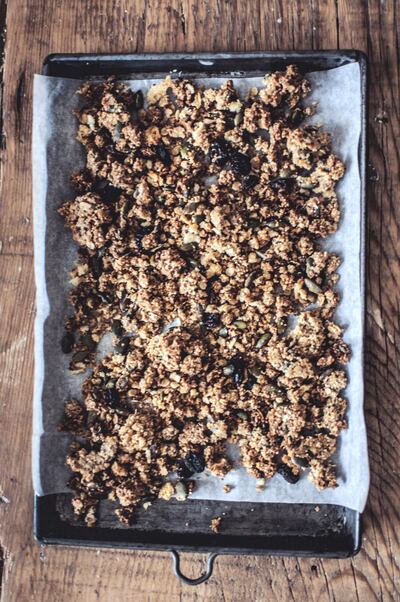 Savoury granola with oat bran. Photo: Scott Price