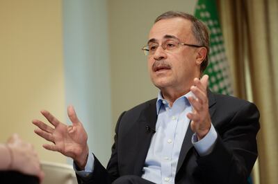 Amin Nasser, chief executive of Saudi Aramco, at the World Economic Forum in Davos. Bloomberg