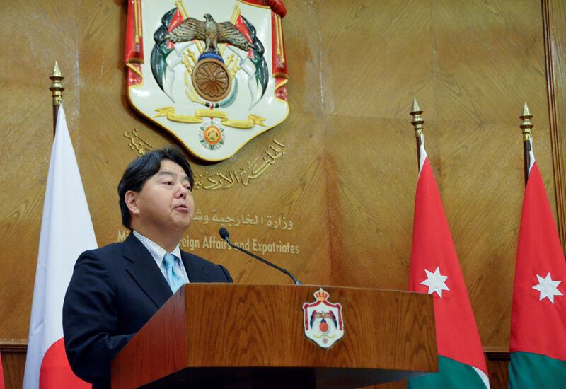 Japanese Foreign Minister Yoshimasa Hayashi announced the loan during a visit to Amman on Sunday. Reuters