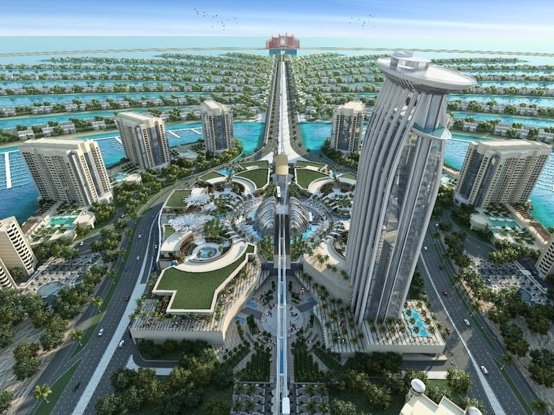 Nakheel Mall on Palm Jumeirah aerial view. Picture courtesy of Nakheel