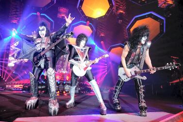 Kiss will perform at the Atlantis, Palm Jumeirah on New Year's Eve. Courtesy Getty Images