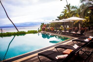 The infinity pool by Doubletree by Hilton Seychelles Allamanda Resort & Spa. Courtesy Doubletree by Hilton Seychelles Allamanda Resort & Spa