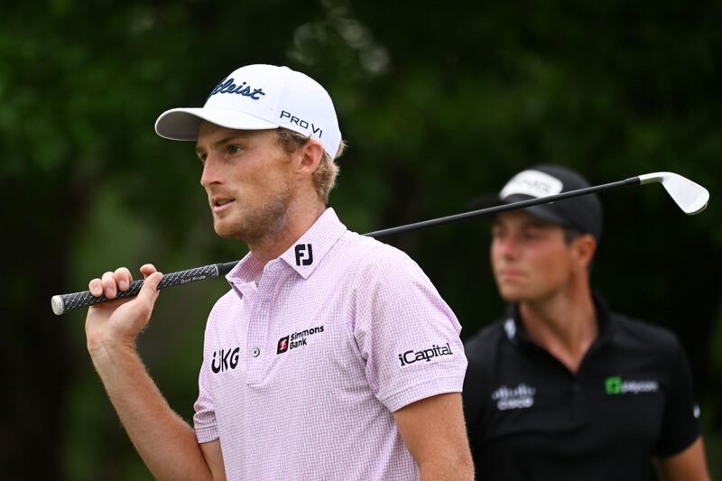 Will Zalatoris fired a bogey-free five-under 65 in the second round of the PGA Championship at Southern Hills Country Club on Friday, May 20, 2022. AFP
