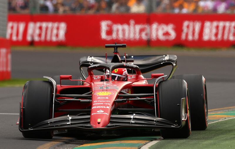 Ferrari's Charles Leclerc during qualifying. Reuters