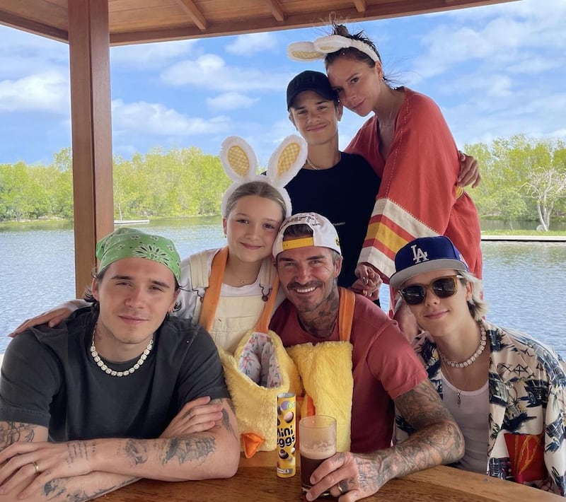 The Beckham family. Photo: Instagram