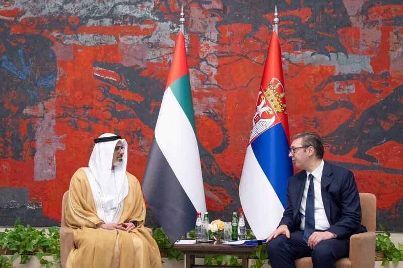 Sheikh Khaled bin Mohamed, Crown Prince of Abu Dhabi, begins his official visit to Serbia