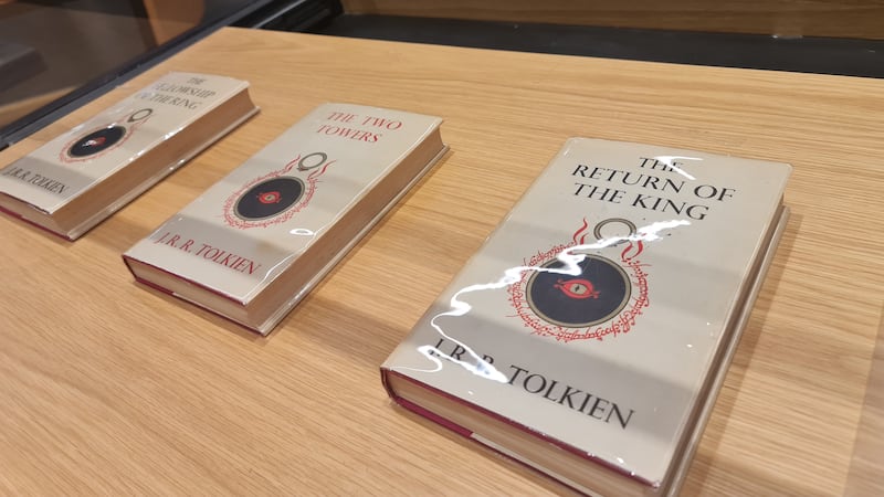 A first-edition set of J R R Tolkien’s Lord of the Rings on show at Collectible Editions by Zerzura Rare Books. Photo: Kinokuniya