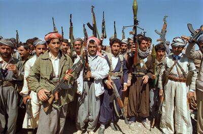 Dr Talabani's grandfather and father were Peshmerga, who helped lead the uprising against Saddam Hussein and his Baathist regime from mountain hideouts in the now autonomous northern region. Ramzi Haidar / AFP 