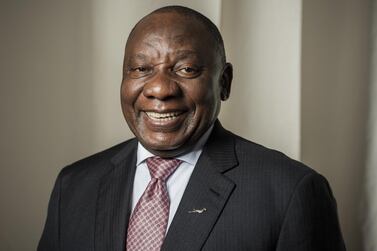 Cyril Ramaphosa, South Africa's president, at the South African Investment Conference in Johannesburg this week. Bloomberg