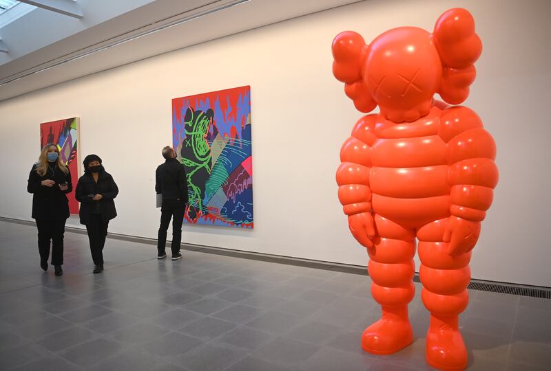 Despite creating his first augmented reality exhibition, Kaws says he's not ready to make NFTs, for now. EPA
