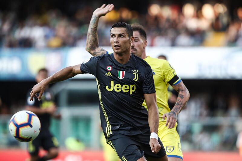 Cristiano Ronaldo in action against Chievo. AFP
