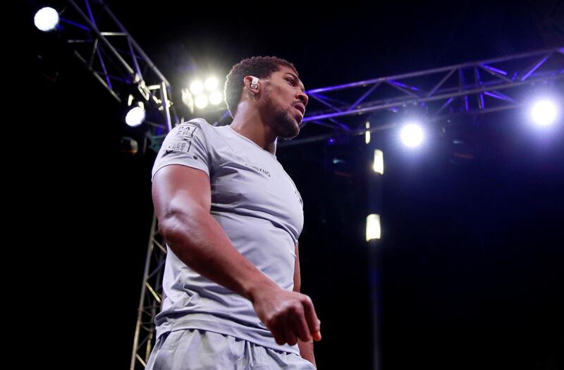 Anthony Joshua during the work out. Reuters