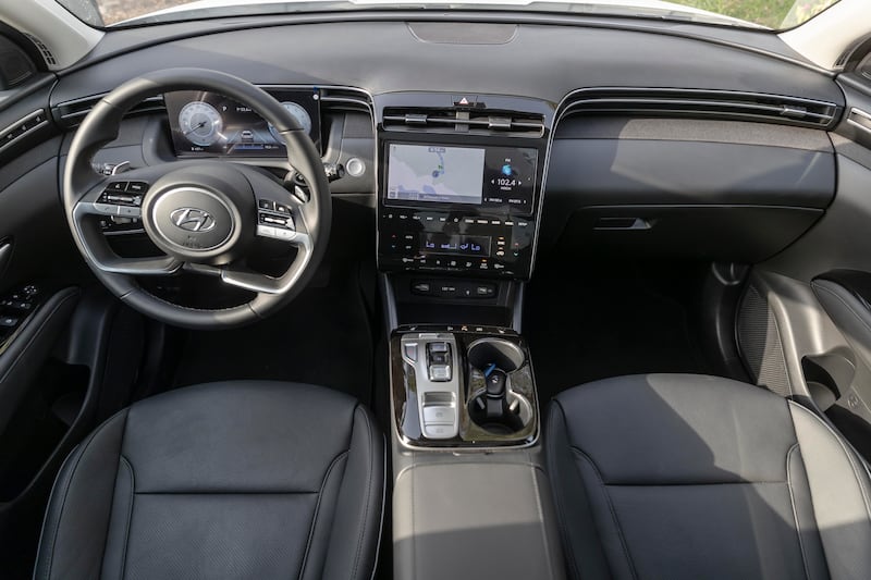 The spacious cabin in the range-topping model comes with leather seats, a 10.25-inch infotainment screen and LED headlamps