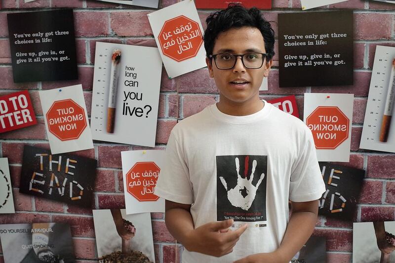 Gaurav Basavarth, 16, is the founder of the Are You The One Among Five? campaign. 

Delores Johnson / The National