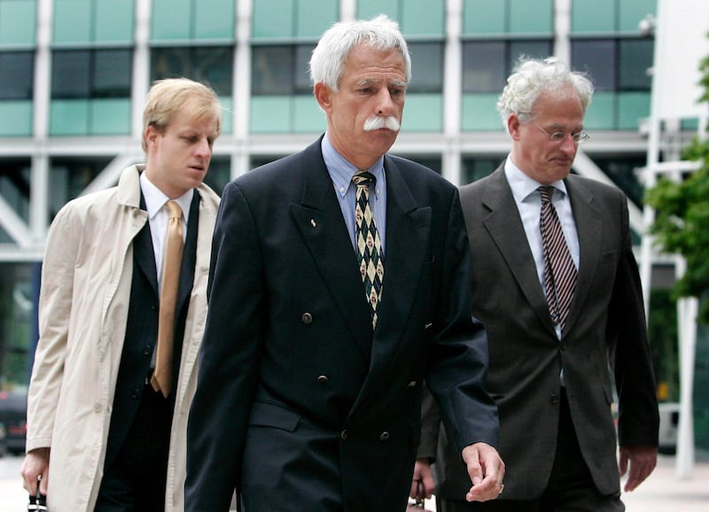 Col Thom Karremans (C) , the former commander of the United Nations Dutch battalion in Srebrenica, arrives at the International Criminal Tribunal for the former Yugoslavia (ICTY) in The Hague, The Netherlands, 16 June 2005. EPA