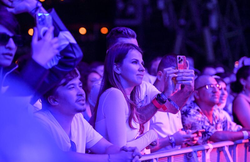 Smartphone cameras at the ready during Ava Max's concert