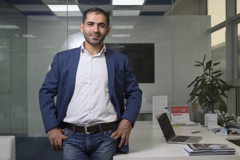 Ahmad Khamis, the co-founder and chief executive of Bloovo, says a video CV helds companies select their shortlist. Antonie Robertson / The National 