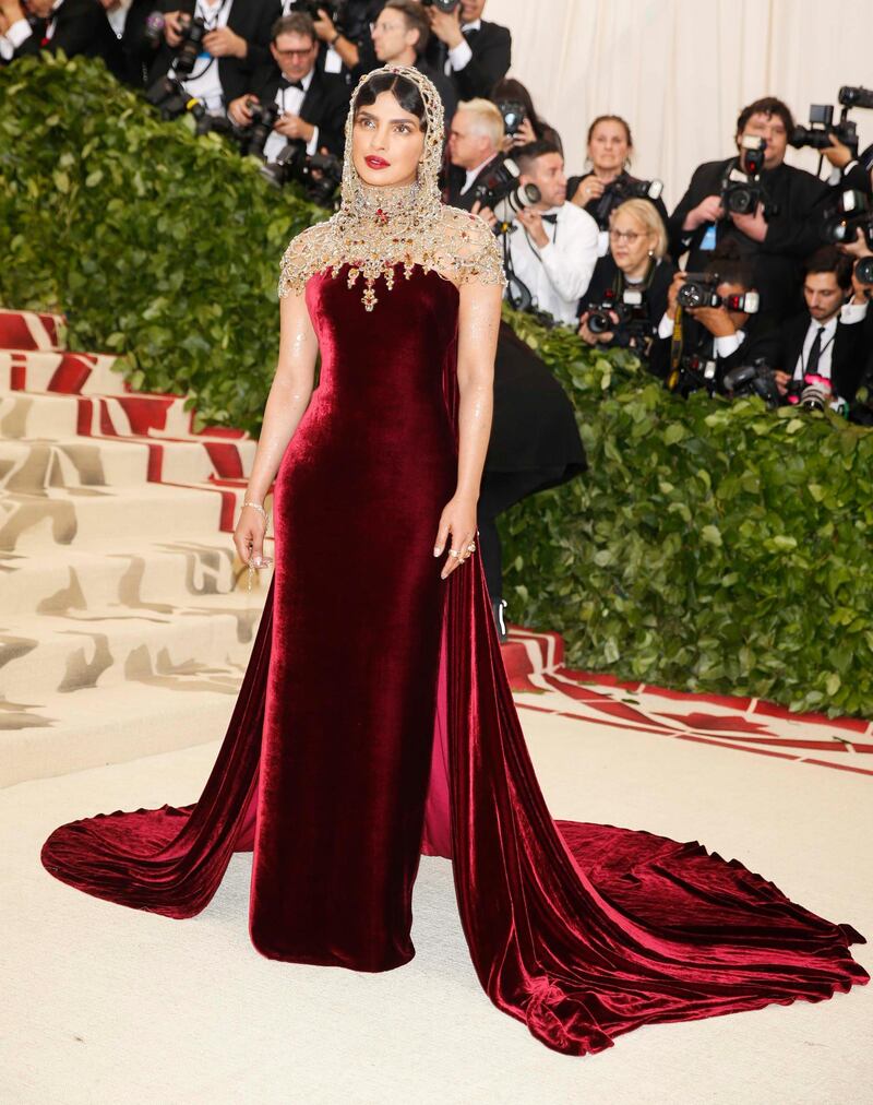 Priyanka Chopra in Ralph Lauren at the 2018 Met Gala. Reuters