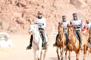 Sheikh Hamdan bin Mohammed, Crown Prince of Dubai, takes part in a energy-sapping horse race in Saudi Arabia. Courtesy: Dubai Media Office