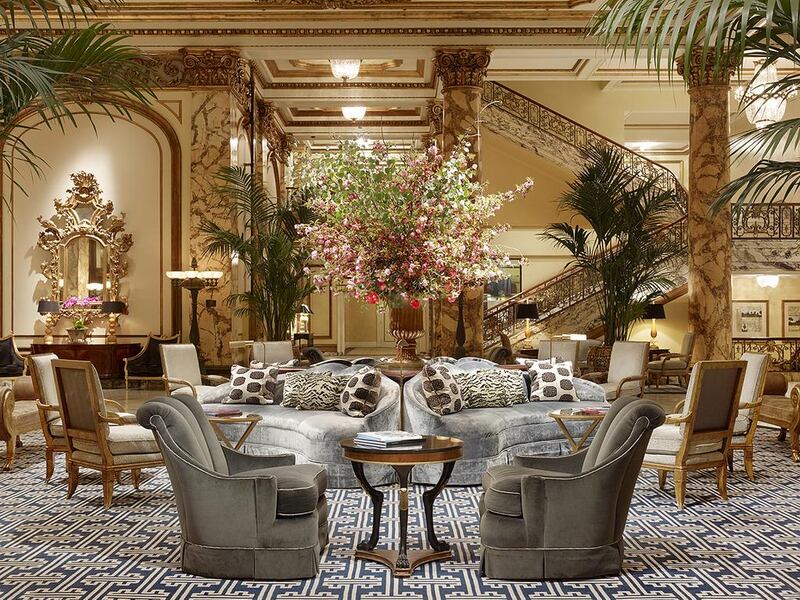 Lobby at the Fairmont Hotel in San Francisco. Courtesy of Fairmont Hotels & Resorts