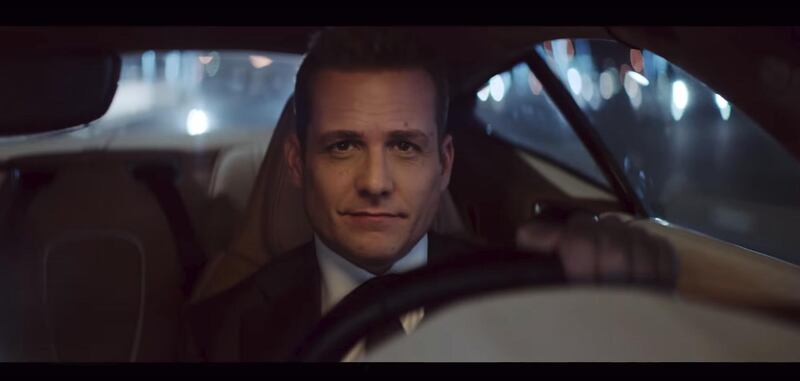 'Suits' star Gabriel Macht driving through Dubai in the new Dubai Properties advert. Youtube / Dubai Properties 