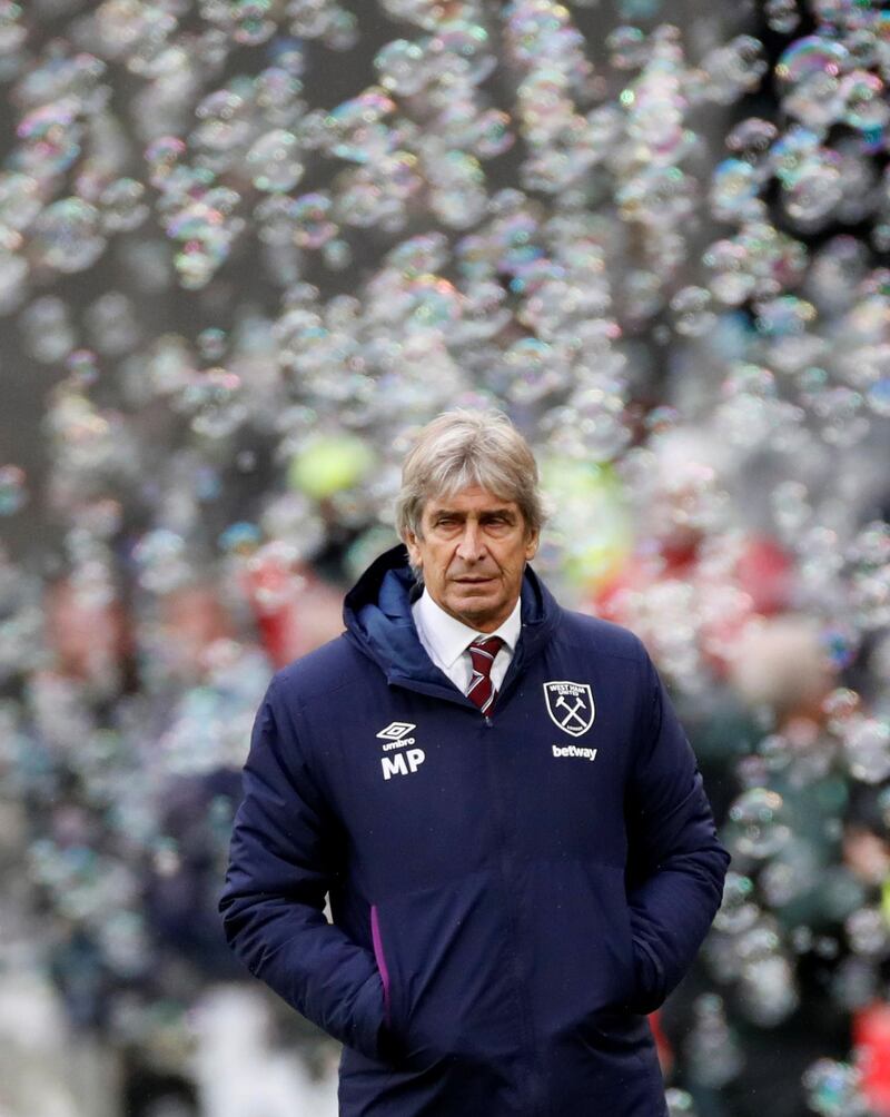 West Ham United manager Manuel Pellegrini. Reuters