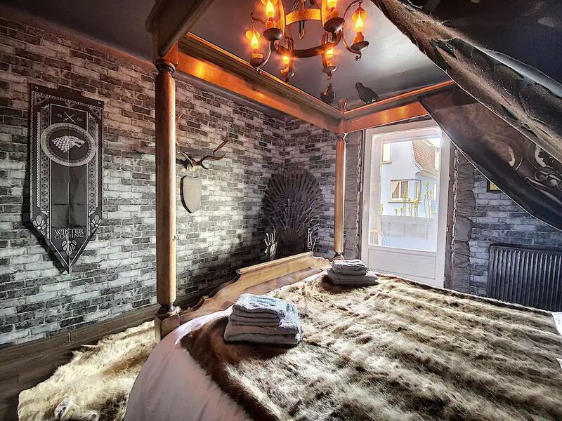 In Colmar, France, Morgan Rebouche transformed her one-bedroom property into a Winterfell-inspired chateau. Photo: Morgan Rebouche