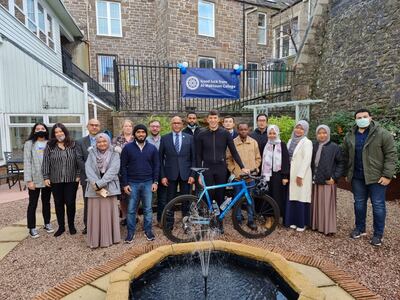 Mr Abulhoul met teachers and students at the Al Maktoum College of Higher Education in Dundee, Scotland. MOFAIC.