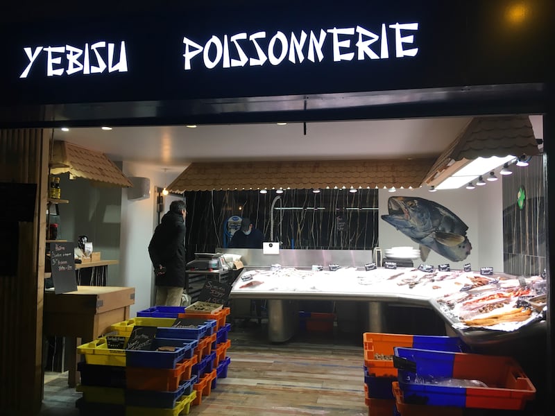 A fishmonger on Rue du Faubourg Saint-Denis. Photo: John Brunton