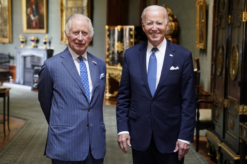 King Charles and US President Joe Biden at Windsor Castle in July 