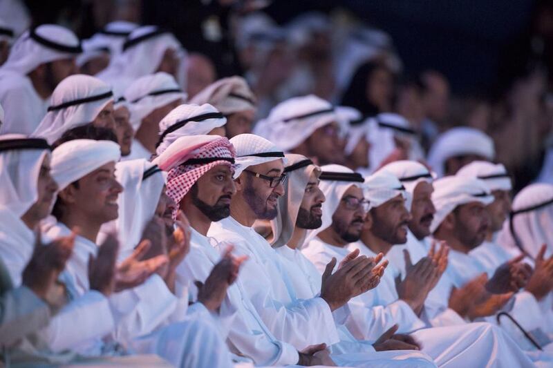 Sheikh Mohammed bin Zayed, Crown Prince of Abu Dhabi attends the opening performance of Cavalia. Ryan Carter / Crown Prince Court - Abu Dhabi