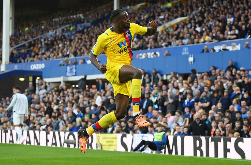 Mateta's delight after Palace take the lead. Getty