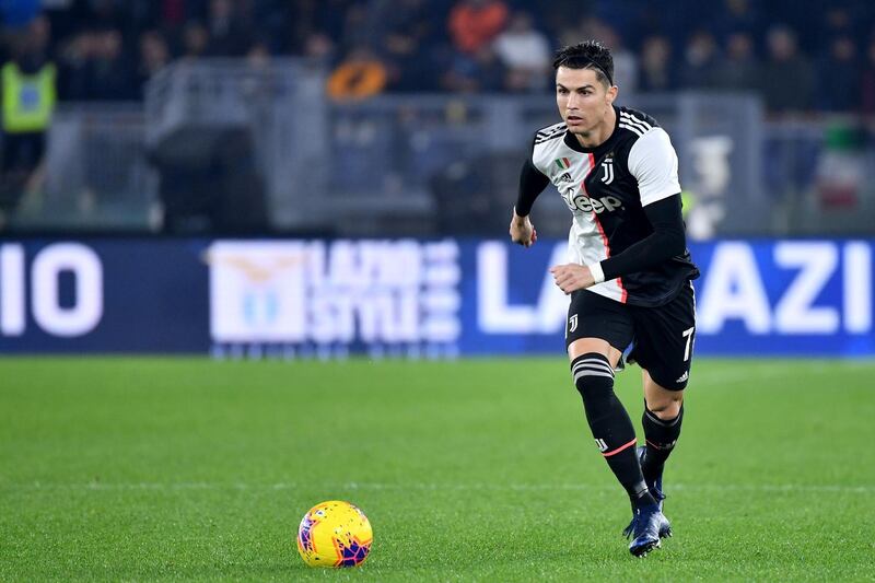 Juventus' Portuguese forward Cristiano Ronaldo controls the ball. AFP